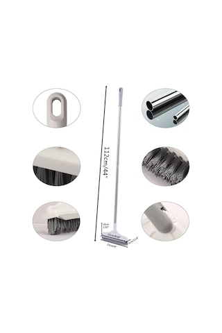 Temizleme Fırçası Zemin Araba Ev Sihirli Fırça Süpürge Uzun Saplı Çekpas Çift Fırçalı Çekçek