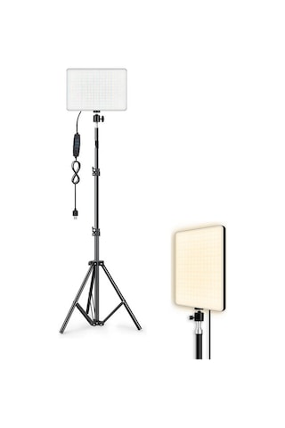 Pl-26 13 Watt 96 Led 23cm Crı95+ Bicolor 3 Renk Fotograf Ve Video Işığı Ve 200cm Işık Ayağı Standı