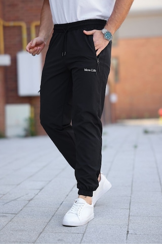 Erkek Siyah Eşofman Altı Kaliteli Paraşüt Kumaş Siyah