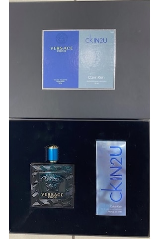Vesace Eros Erkek Parfüm EDT 100 ML + Calvin Klein In2u Erkek Parfüm EDT 50 ML