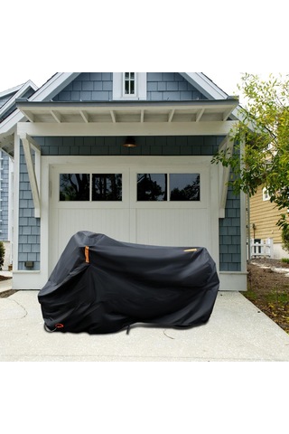 Suntek Kilit Delikleri İle Aşınmaya Dayanıklı Motosiklet Örtüsü Siyah 3XL