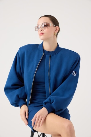 Holly Lolly Crop Kesim Vatkalı Parker Bomber Ceket Mavi