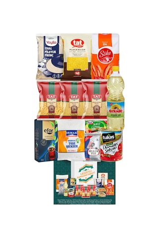 Ramazan Kolisi Erzak Paketi Kumanya Yardım Gıda Kolisi 12 Parça Ürün Eko Paket
