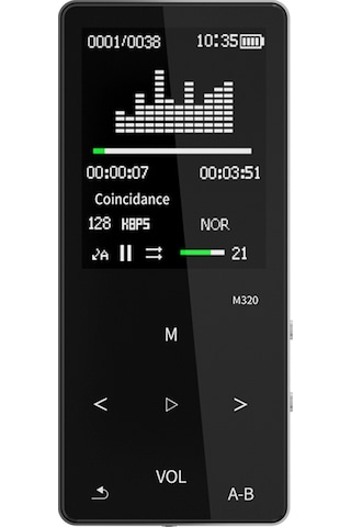 Geeksen Mahdi M320 Mini Bluetooth Mp3 Çalar - 1.8 İnç Renkli Ekran, 8gb Dahili Hafıza, Fm Radyo, Ses Kaydı, Video Oynatıcı, Gümüş