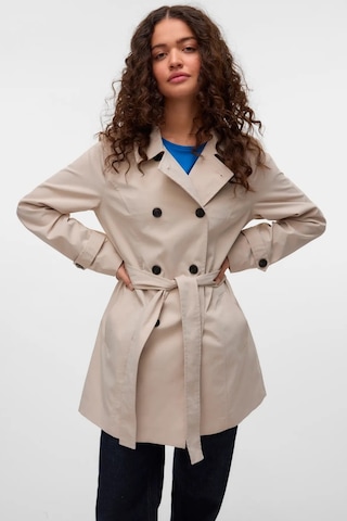 Vero Moda Kadın Vmchelsea Düğmeli Belden Bağlamalı Trençkot 10329343 Taş Taş