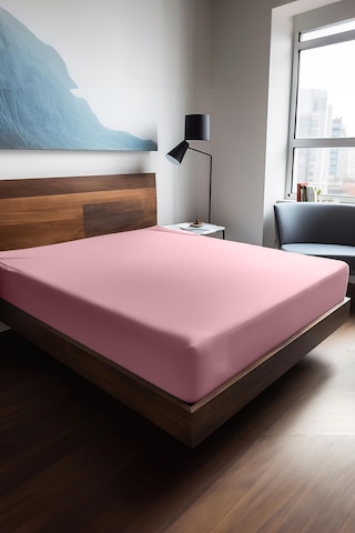 Soley Mix & Match Plain %100 Pamuklu Ranforce 100 X 200 Tek Kişilik Çarşaf Pembe