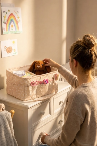 Babyjem Katlamalı Anne&Bebek Organizer Somon Çiçek