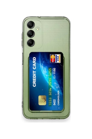 Samsung Galaxy Uyumlu - M15 Kılıf Kart Şeffaf Silikon - Şeffaf Çok Renkli