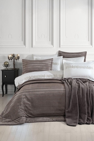 Elart Luxury Çeyiz Paketi Kahve 11 Parça Kahve Kahverengi