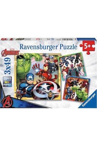 Ravensburger 3x49 Parça Puzzle Avengers 080403