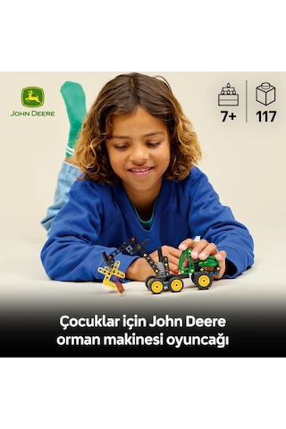 LEGO® Technic™ John Deere 1470H Tekerlekli Orman Makinesi 42218 – 7 yaş ve üzeri çocuklar için Yaratıcı Oyuncak Yapım Seti (117 P)