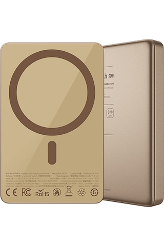 Recci RP35 PD 20W Led Göstergeli Hızlı Şarj Özellikli Wireless 15W 10000 mAh Powerbank