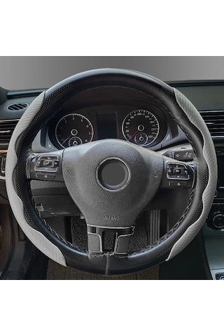 7 Renk Karbon Fiber Direksiyon Kapağı Bölümlü Koruma Anti Kayma Grey Grey