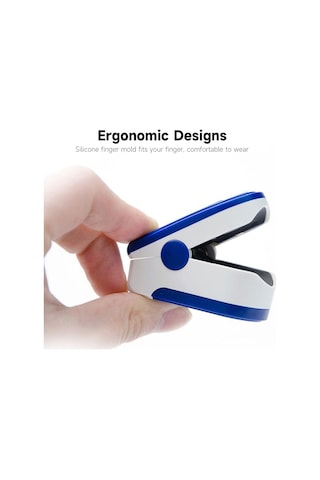 Vkemall Pulse Oksimetre Parmak Ucu Nabız Oksimetresi Kan Oksijen Doygunluğu Nabız Hızı Monitörü Çift Yön Mavi