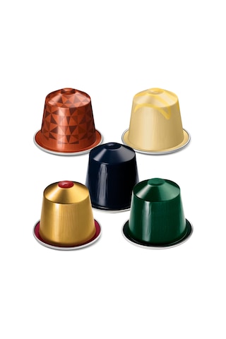 Nespresso Vanilla Eclair + Capriccio + Palermo Kazaar + Cape Town + Vevolluto Decaf Kapsül Kahve 5 x10'lu