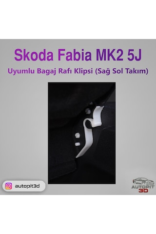 Skoda Fabia Mk2 5j Bagaj Rafı Klipsi Sağ Sol Takım Bagaj Rafı Klipsi