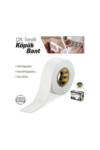 Sgs Çift Taraflı Köpük Bant 18mm 2mt Standart