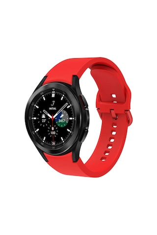 Galaxy Uyumlu Watch 4 Classic 42mm Krd-50 Uyumlu Zore Kordon-kırmızı