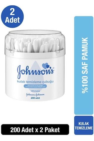 Johnson'S Baby Kulak Temizleme Çubuğu 2 X 200 Adet