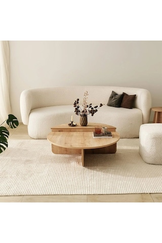 Cool, Yeni Nesil Modern 2 Parça Orta Sehpa, Natural
