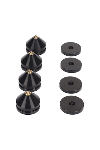 Fosenze 4 Adet Alüminyum Hoparlör Vibration Dämpfer Jırtık Paspasları - Hoparlörler, Amfi, Cd/dvd Çalarları İçin Sessizleştirici Aksesuarlar