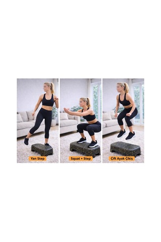Actifoam Step Tahtası Siyah + 3 Renk Karışık