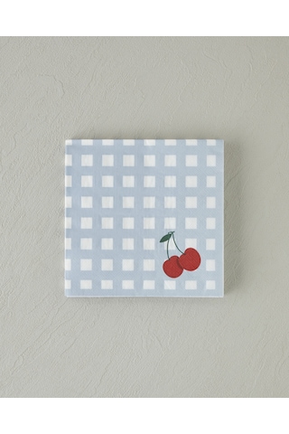 English Home Cherry Cherry Kağıt 20'li Kağıt Peçete 33x33 Cm Mavi