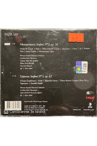 Plak Değildir Cd Dir Cd Fazıl Say Mezopotamya Senfoni No2 Cd