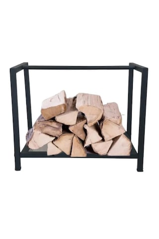 Short Lignum Dekoratif Metal Odunluk Şömine Odun Sehpası 40cm