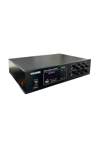 Rose Fr-601u 100 Watt 2 Trafolu Mono Anfi Mp3, Bluetooth, Sd Kart 2 Mikrofon Girişli Kumandalı