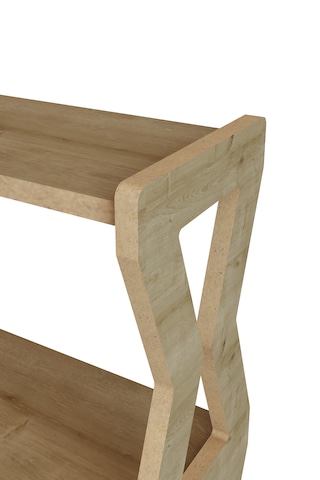 Zühre Safir Meşe -beyaz -4 Raflı Ahşap Ayakkabılık -çok Amaçlı Dekoratif Raf, Organizer Safirmeşe