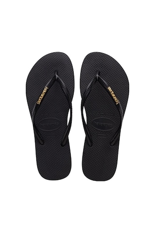 Havaianas Slım Logo Metallıc Parmak Arası Terlik 4119875 1924 Siyah
