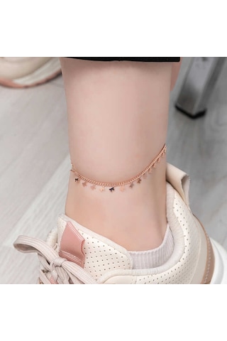 Blackcraft 925 Ayar Gümüş Rose Kelebek Halhal Bc-42a332 Renkli