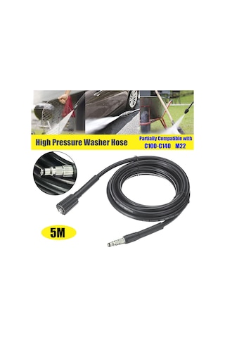 Vkemall M22 Tipi 5m Yüksek Basınçlı Yıkama Makinesi Hortumu - Nilfisk C100-c140 Uyumlu, Dayanıklı Ve Sıcak/soğuk Dayanır