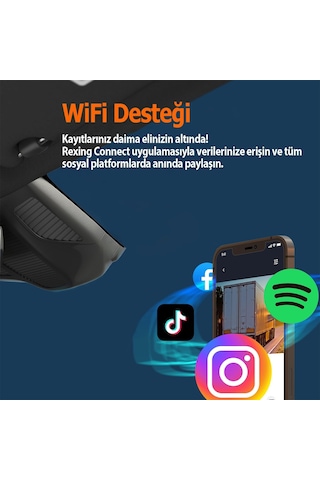 Rexıng V1 Lıte 2k Wıfı Arac Kamerası + 32gb Sd Kar