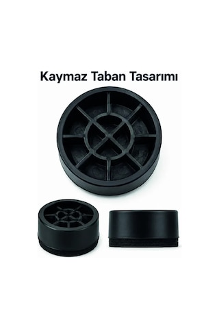 4 Adet Kaymaz Çamaşır Makinesi Ayak Altlığı Standart