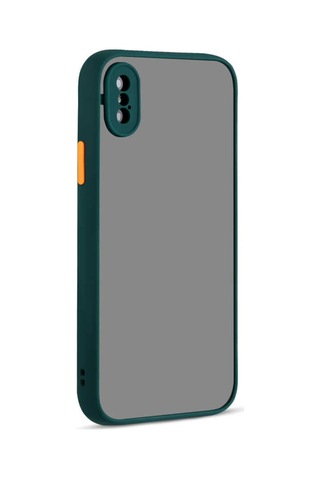 Apple Uyumlu iPhone XS 5.8 Kılıf Zore Hux Düğme Ve Kapak Zıt Renk Kılıf