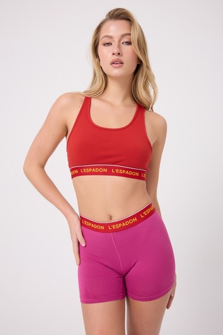 Athleshorts Yüksek Bel Kadın Uzun Boxer Şort -3086 Pembe