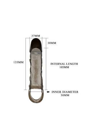 Hızlı Express Pretty Love Maxman 17 Cm Siyah Zenci Uzatmalı Silikon Penis Kılıfı Dildo