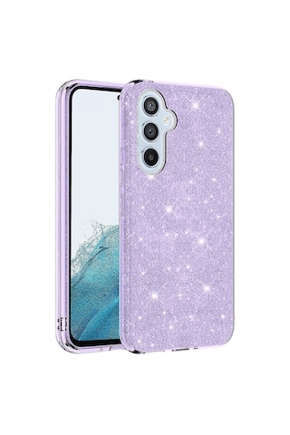 Samsung Galaxy Uyumlu A14 Kılıf Zore Parıltılı Simli Shining Silikon