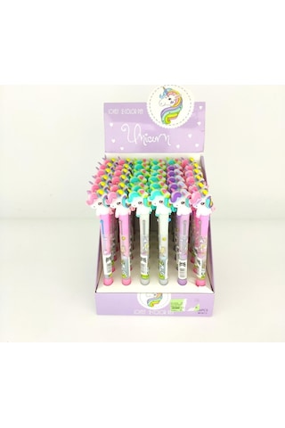 Unicorn Başlıklı 2 Renk Tükenmez Kalem Yeşil