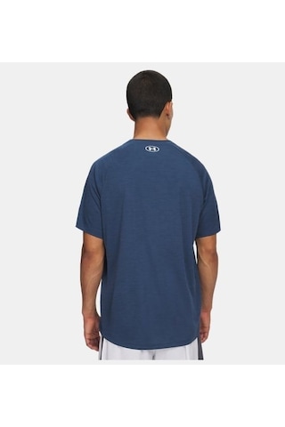 Under Armour Ua Tech Textured Ss Erkek T-shirt-32784 Mavi