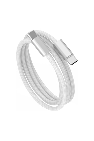 Wiwu Wi-c101 Essen Serisi Type-c To Type-c Hızlı Şarj Özellikli Data Ve Şarj Kablosu 240w 1.5m Beyaz