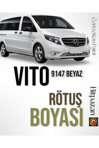 Mercedes Vito - 9147 Beyaz - Profesyonel Rötüş Boyası - Taş Izi Ve Çizik