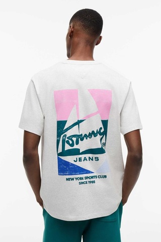 Tommy Hilfiger Tjm Rlx Saılboat Ss Tee Erkek Gri T-shirt - Dm0dm23184