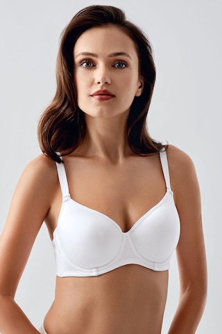 New Bra Kadın C Kap Desteksiz Sütyen Beyaz 7900 Beyaz