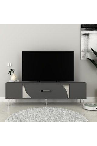 Dekop2ct Tv Sehpası Antrasit-gümüş