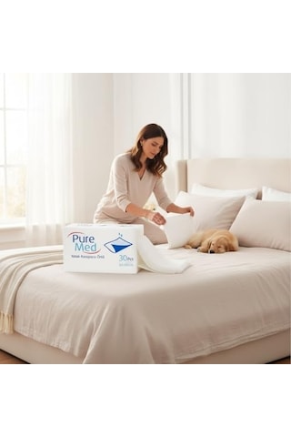 Yatak Koruyucu Örtü 60x90 Cm 30 Lu Tek Kullanımlık Sıvı Geçirmez Hasta Altı Örtüsü Yüksek Emici Ped Bebek, Yetişkin, Yaşlı Ve Evcil Hayvan Bakımına Uygun Açik Mavi