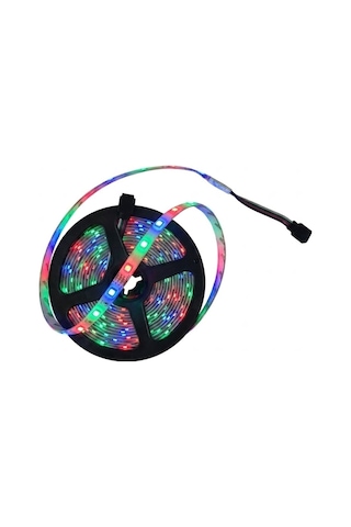Trobus 5 Metre Çok Renkli Rgb Led Şerit Işık Silikonlu İç Ve Dış Mekan Aydınlatma
