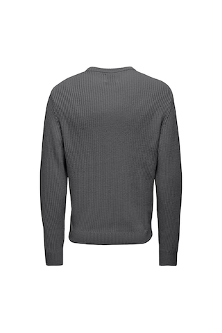Only & Sons Erkek Onsfergal Bisiklet Yaka Uzun Kollu Örme Kazak 22030208 Gri Gri